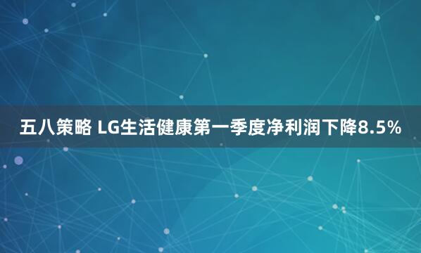 五八策略 LG生活健康第一季度净利润下降8.5%