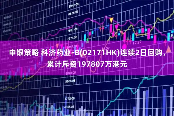申银策略 科济药业-B(02171HK)连续2日回购，累计斥资197807万港元